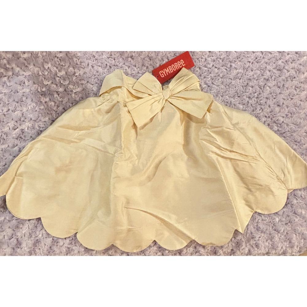 NWT Gymboree Easter Holiday Cream 100% Silk Skirt w Bow Elegant 4